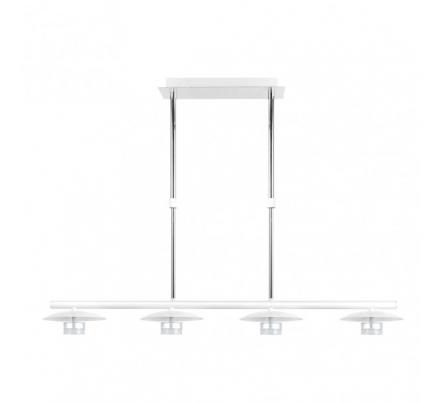 Lampara Ciudad Del Cabo 4l 24w 4000k  Blanco/plata Regx85x15 Cm 1920 Lm