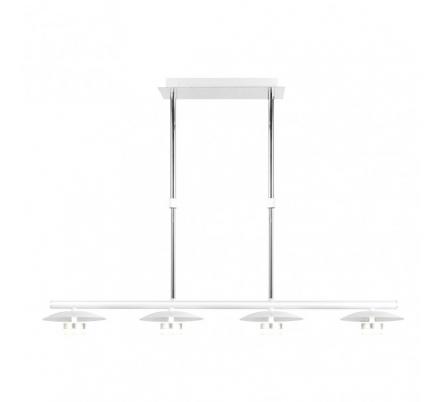 Lampara Ciudad Del Cabo 4l 24w 4000k  Blanco/plata Regx85x15 Cm 1920 Lm