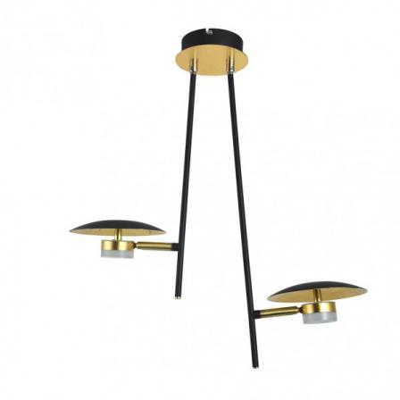 Colgante Ciudad Del Cabo 2l 12w 4000k Negro/oro 52x49x15 Cm 1080 Lm Dirigible Y Orientable