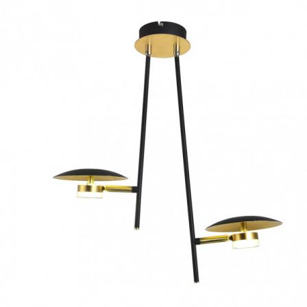 Colgante Ciudad Del Cabo 2l 12w 4000k Negro/oro 52x49x15 Cm 1080 Lm Dirigible Y Orientable