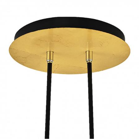 Colgante Ciudad Del Cabo 2l 12w 4000k Negro/oro 52x49x15 Cm 1080 Lm Dirigible Y Orientable