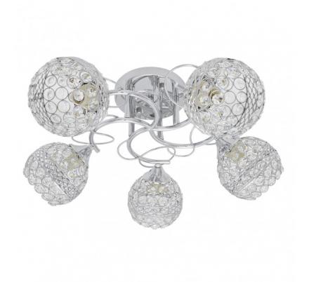 Lampara Lalibela 5xe14 Cromo 22x50x50 Cm