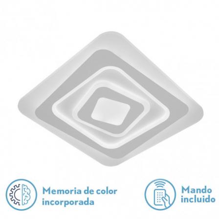 Plafon Vegas 150w 3000-4000-6500k Blanco 5x48x48cm 11250lm Regulable,memoria Y C.remoto