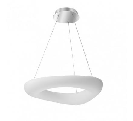 Colgante Paris Pq 60w 3000-4000-6500k Blanc/plata 5100lm Regx63x53 Cm C/remoto, Memoria  Y Reg.Intensidad