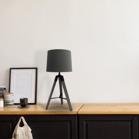 Sobremesa Julen 1xe27 Madera Gris/negro 52x24x24 Cm