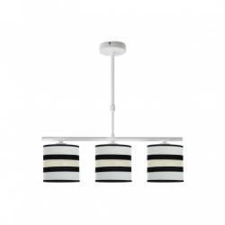 Lampara Karla 3xe14 Blanca/beis Regx55x14 Cm