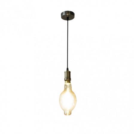 Colgante Dante 1xe27 Cuero/ambar  Bombilla  Incluida 8w 3000k 640lm Regx12x12 Cm