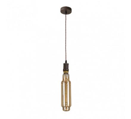 Colgante Elio 1xe27 Marron/ambar Bombilla  Incluida 8w 3000k 640lm Regx8x8 Cm