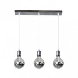 Lampara Gala 3xe27 Cromo/cromo  Bombillas   Incluidas 24w 2700k 2100lm Regx64x12,5 Cm