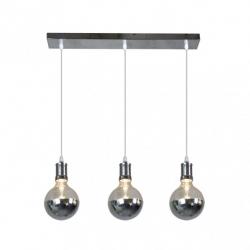 Lampara Gala 3xe27 Cromo/cromo  Bombillas   Incluidas 24w 2700k 2100lm Regx64x12,5 Cm