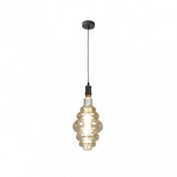 Colgante Loreto 1xe27 Marron/ambar  Bombilla Incluida 8w 3000k 620lm Regx20x20 Cm