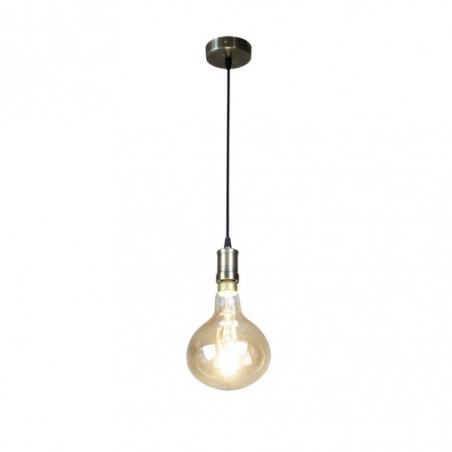 Colgante Sira 1xe27 Cuero/ambar  Bombilla   Incluida 8w 640lm 3000k Regx16x16 Cm