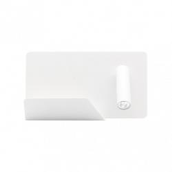 Aplique 3w 4000k Miguel Angel Dcho Blanco C/usb Y  Estante 150lm 16x28x12 Cm Orientable