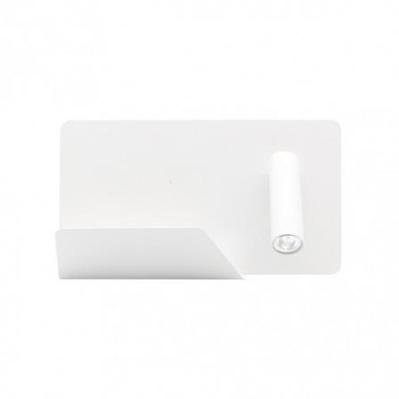 Aplique 3w 4000k Miguel Angel Dcho Blanco C/usb Y  Estante 150lm 16x28x12 Cm Orientable