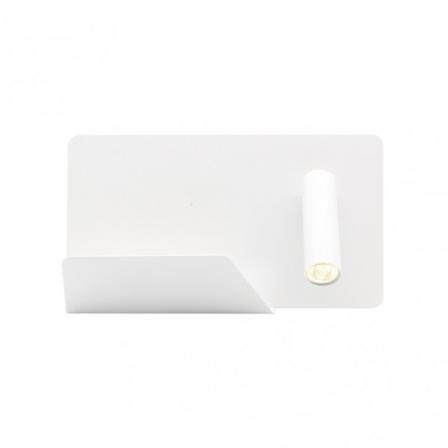 Aplique 3w 4000k Miguel Angel Dcho Blanco C/usb Y  Estante 150lm 16x28x12 Cm Orientable
