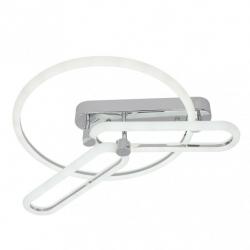 Plafon 78w 3000k, 4000k, 6500k Cromo Adhara 8x53x43cm 10530 Lm Regulable, Memoria y C. Remoto