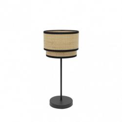 Sobremesa Roque 1xe14 Natural/negro 41x18x18 Cm