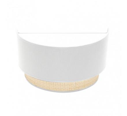 Aplique Kandy 1xe27 Natural/blanco 17x30x15 Cm