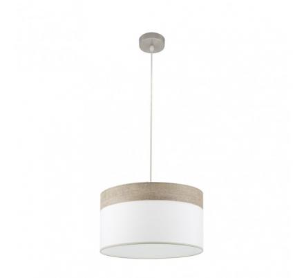 Colgante Cloe 1xe27 Niquel/blanca-madera Gris Regx40x40 cm