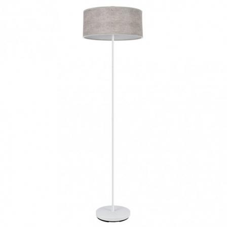 Pie Salon Jerte 1xe27  Blanco/cemento Gris 165x40x40 Cm