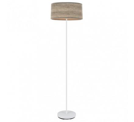 Pie Salon Jerte 1xe27  Blanco/madera Gris 165x40x40 Cm