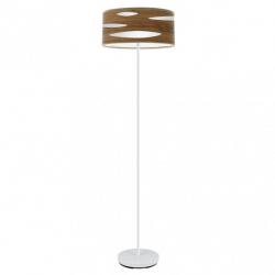 Pie Salon Odra 1xe27 Blanco/madera Oscura 165x40x40 Cm