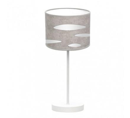 Sobremesa Odra 1xe14 Blanco/cemento Gris 42x17x17 Cm