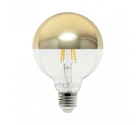 Bombilla 10w 4000k E27 Globo Reflector Dorado  950lm 17,5x12,5x12,5 Cm