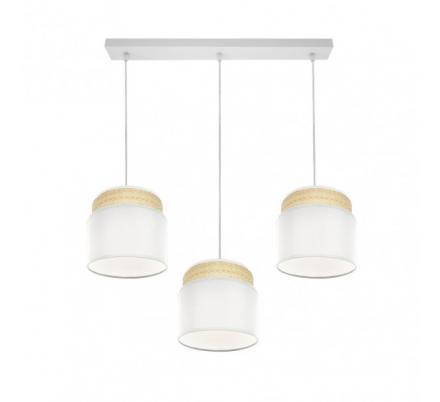 Regleta Kandy 3xe27 Natural/blanco Regx68x19 Cm