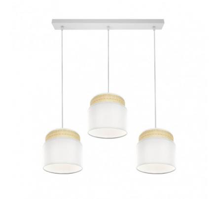 Regleta Kandy 3xe27 Natural/blanco Regx68x19 Cm