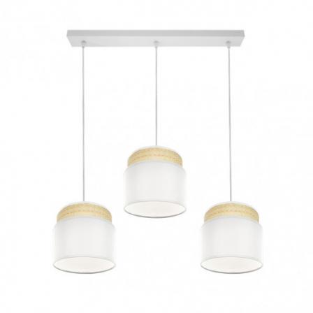 Regleta Kandy 3xe27 Natural/blanco Regx68x19 Cm