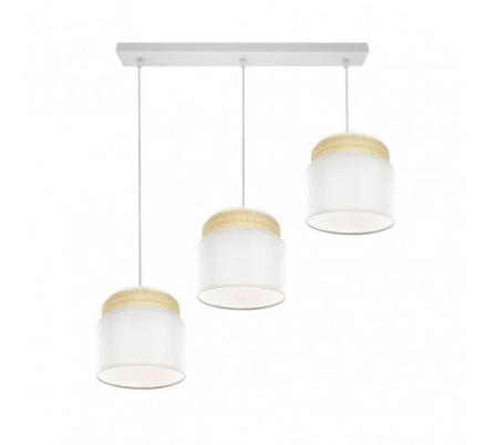 Regleta Kandy 3xe27 Natural/blanco Regx68x19 Cm