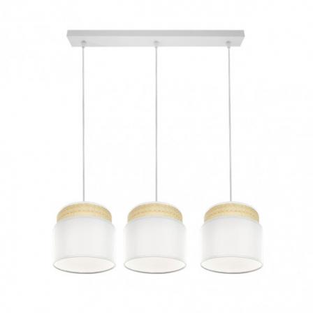 Regleta Kandy 3xe27 Natural/blanco Regx68x19 Cm