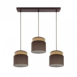 Regleta Kandy 3xe27 Natural/marron Regx68x19 Cm