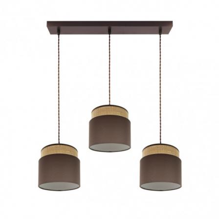 Regleta Kandy 3xe27 Natural/marron Regx68x19 Cm