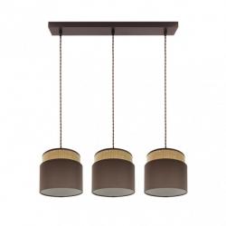 Regleta Kandy 3xe27 Natural/marron Regx68x19 Cm