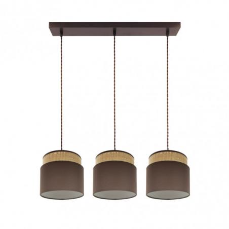 Regleta Kandy 3xe27 Natural/marron Regx68x19 Cm