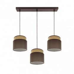 Regleta Kandy 3xe27 Natural/marron Regx68x19 Cm