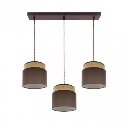 Regleta Kandy 3xe27 Natural/marron Regx68x19 Cm