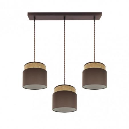 Regleta Kandy 3xe27 Natural/marron Regx68x19 Cm