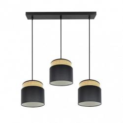 Regleta Kandy 3xe27 Natural/negro Regx68x19 Cm