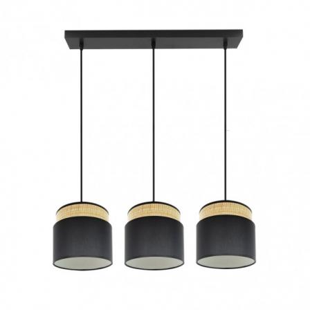 Regleta Kandy 3xe27 Natural/negro Regx68x19 Cm