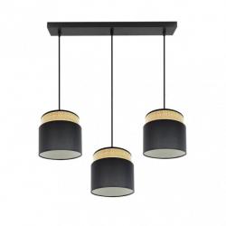 Regleta Kandy 3xe27 Natural/negro Regx68x19 Cm