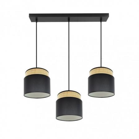 Regleta Kandy 3xe27 Natural/negro Regx68x19 Cm