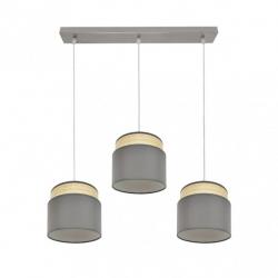 Regleta Kandy 3xe27 Natural/gris Regx68x19 Cm