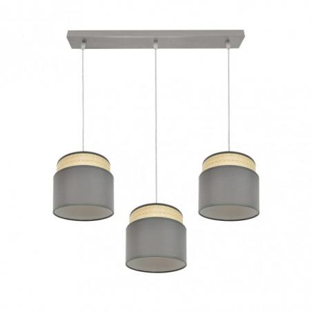 Regleta Kandy 3xe27 Natural/gris Regx68x19 Cm