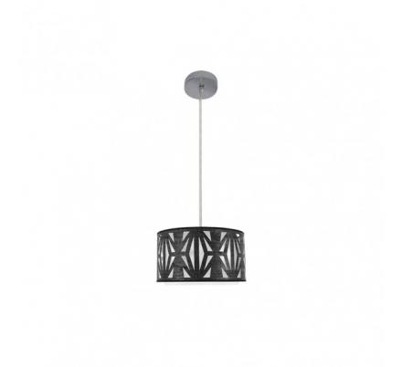 Colgante Katerina 1xe27 Cromo/madera Negra Regx30x30 cm