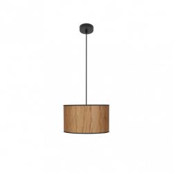 Colgante Papiro 1xe27 Pergamino/negro Regx30x30 cm