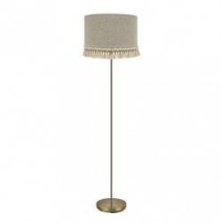 Pie Salon Vera 1xe27 Cuero/beis 163x40x40 Cm