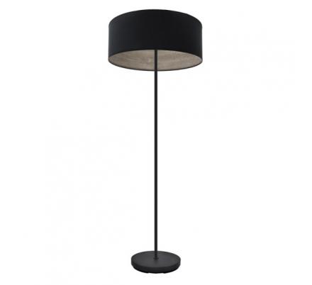 Pie Salon Tania 1xe27 Negro/negro-madera Gris 162x40x40 Cm